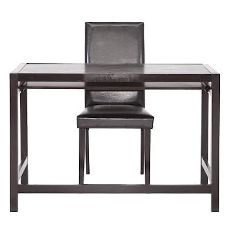 Astoria Dark Brown Modern Desk and Chair Set